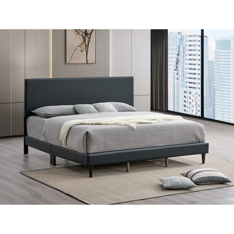 Glory Furniture Baron Upholstered PlatForm Bed - Black - King