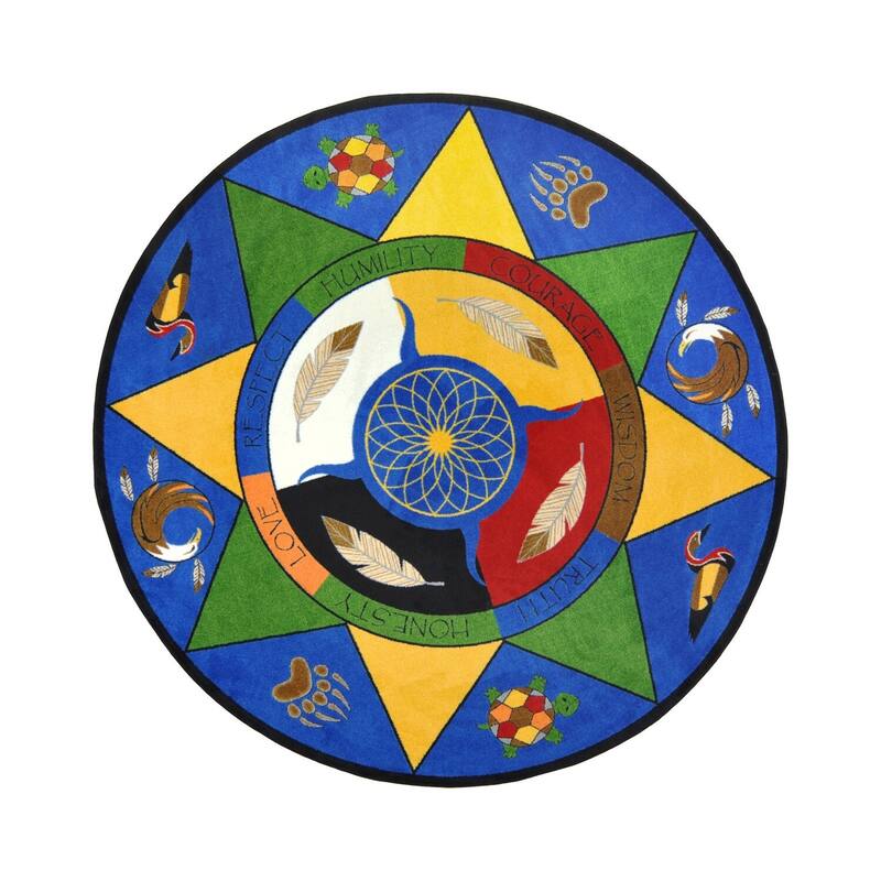 Multi - durable soft decorative rug for home, living room & bedroom - 7' x 7' Round