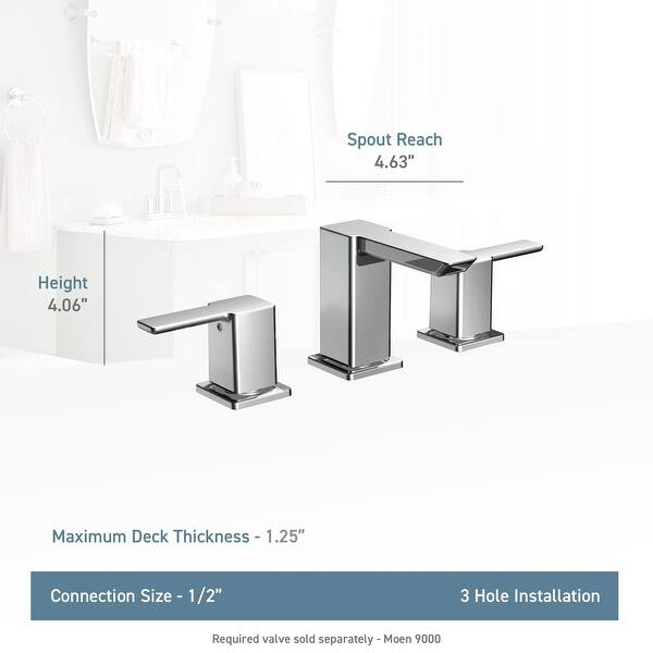 Shop Moen Ts6720 Double Handle Widespread Bathroom Faucet From The