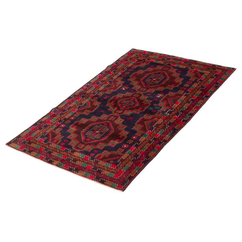 Teimani Navy Rug 3'8" x 6'4" - 3'8 x 6'4