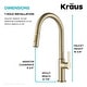 preview thumbnail 137 of 149, Kraus 2-Function 1-Handle 1-Hole Pulldown Sprayer Brass Kitchen Faucet