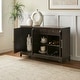 preview thumbnail 2 of 8, Morelia Brown Finish 3-Door Buffet Server with Wine Storage by iNSPIRE Q Classic