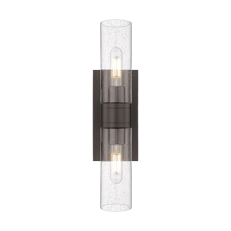 Innovations Lighting Ballston Urban - 2 Light 8" Wall-Mounted Bath Vanity Light - Seedy/Oiled Brass