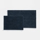 preview thumbnail 1 of 7, Becky Cameron 2-Pack Ultra Soft Chenille Bath Mats (1) 24" x 17" & (1) 34"x 21" - Navy