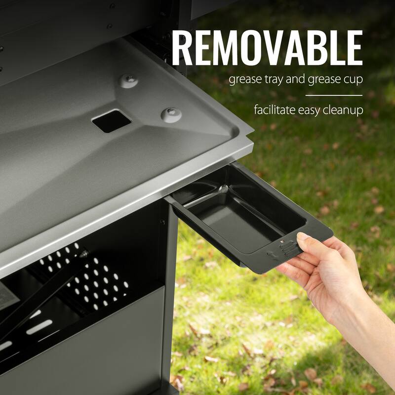 Royal Gourmet 4-Burner Stainless Steel Gas Grill with Side Burner