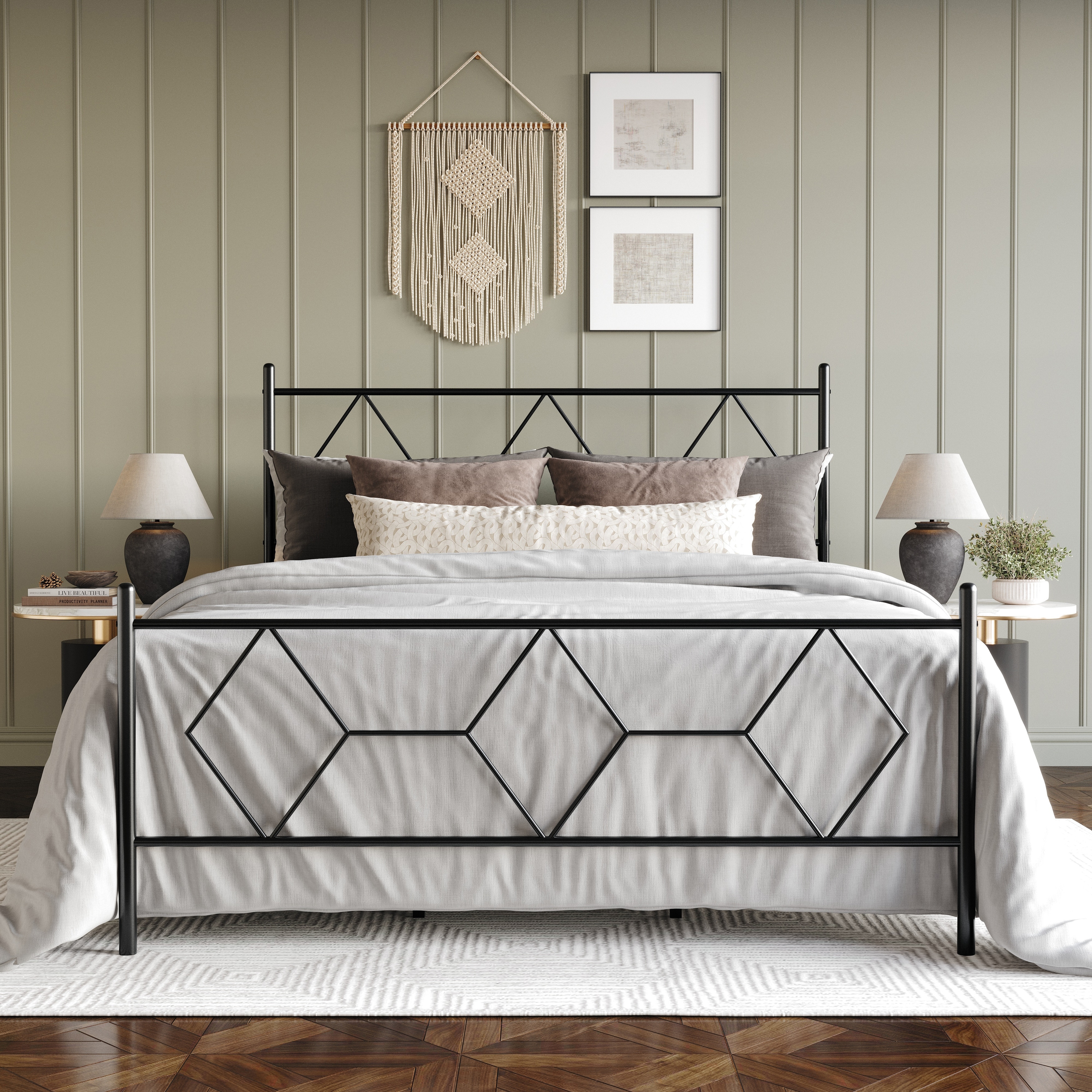CraftPorch Glam Metal Platform Bed
