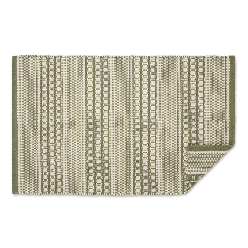 DII Stone Dobby Stripe Hand-Loomed Rug 2ft 6inx6 Ft - 36.0 In. L X 24.0 In. W X 0.2 In. H