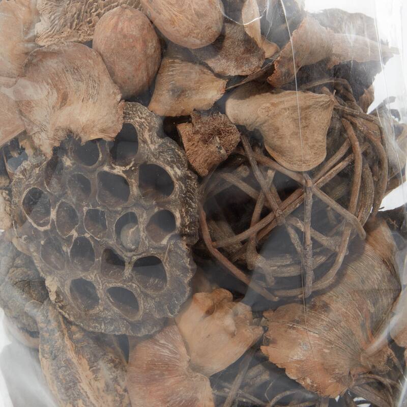 Brown Wood Handmade Orbs & Vase Filler with Varying Designs (Set of 2)