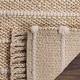 preview thumbnail 3 of 1, SAFAVIEH Handmade Natural Fiber Zvjezdana Jute Tassel Rug - Ivory/Ivory - 2' 3" x 8'