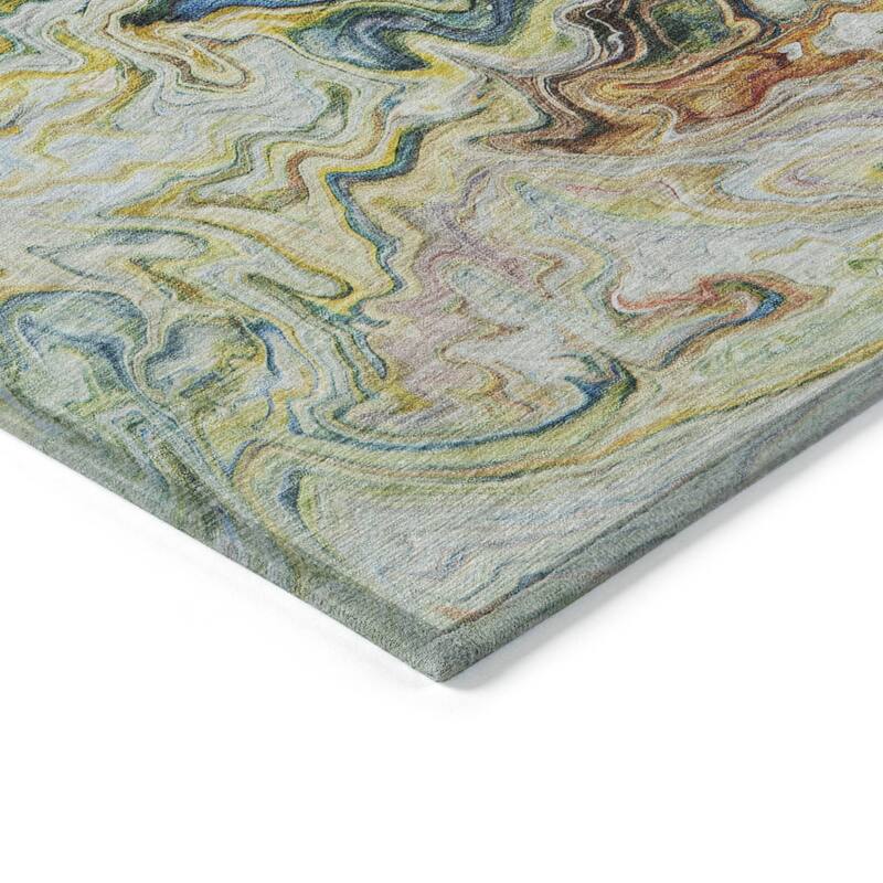 HomeRoots Abstract Transitional Rectangle Outdoor Rug