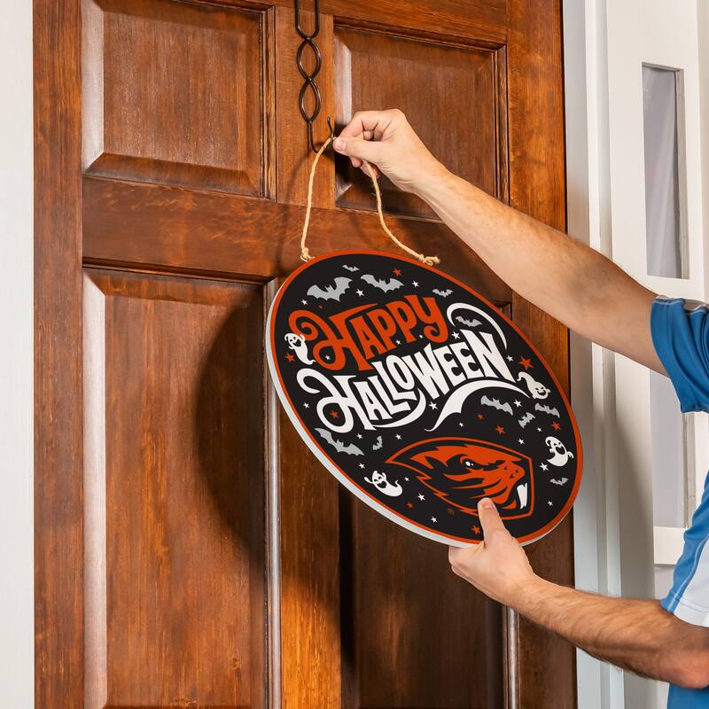 Oregon State University 18" x 18" Halloween Door Décor Wall Sign