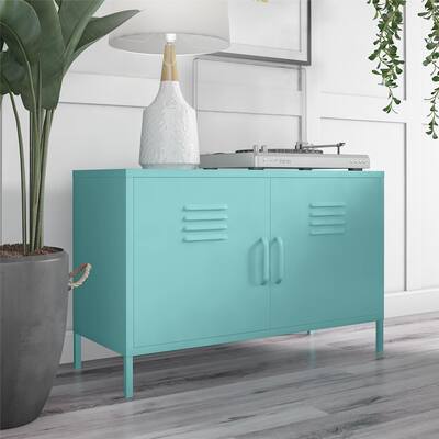 The Novogratz Cache 2 Door Metal Locker Accent Cabinet