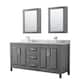 Option Dark Gray, Chrome Trim, White Carrara Marble Top