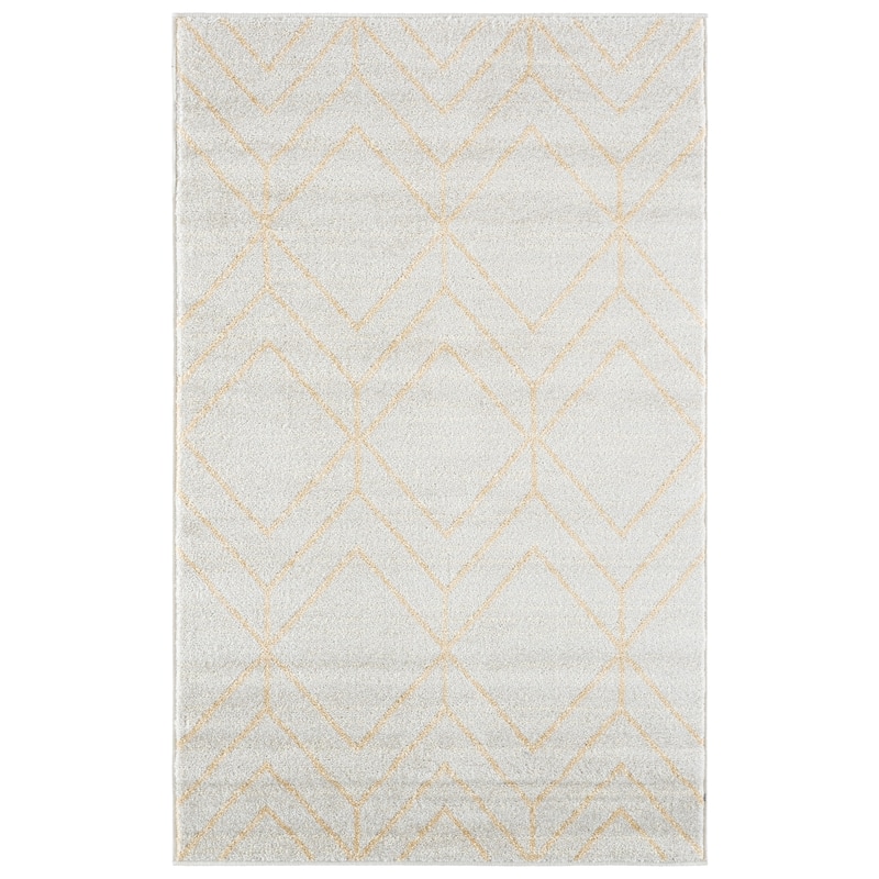 SAFAVIEH Adirondack Juvelina Modern Geometric Rug - 3' x 5' - Ivory/Gold