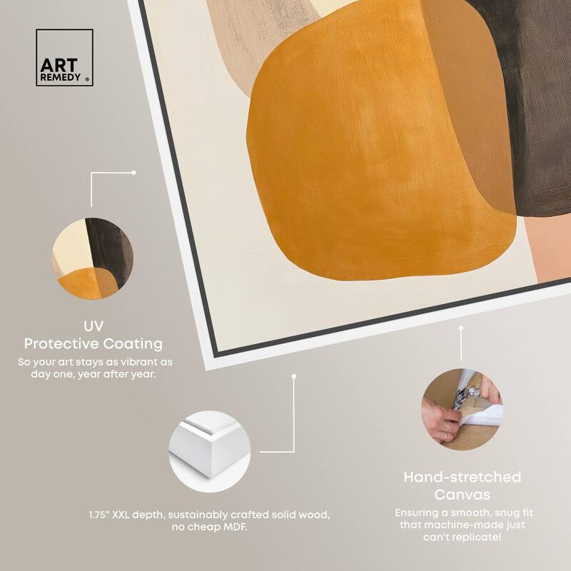 Burnt Ochre Orbit Canvas by Art Remedy