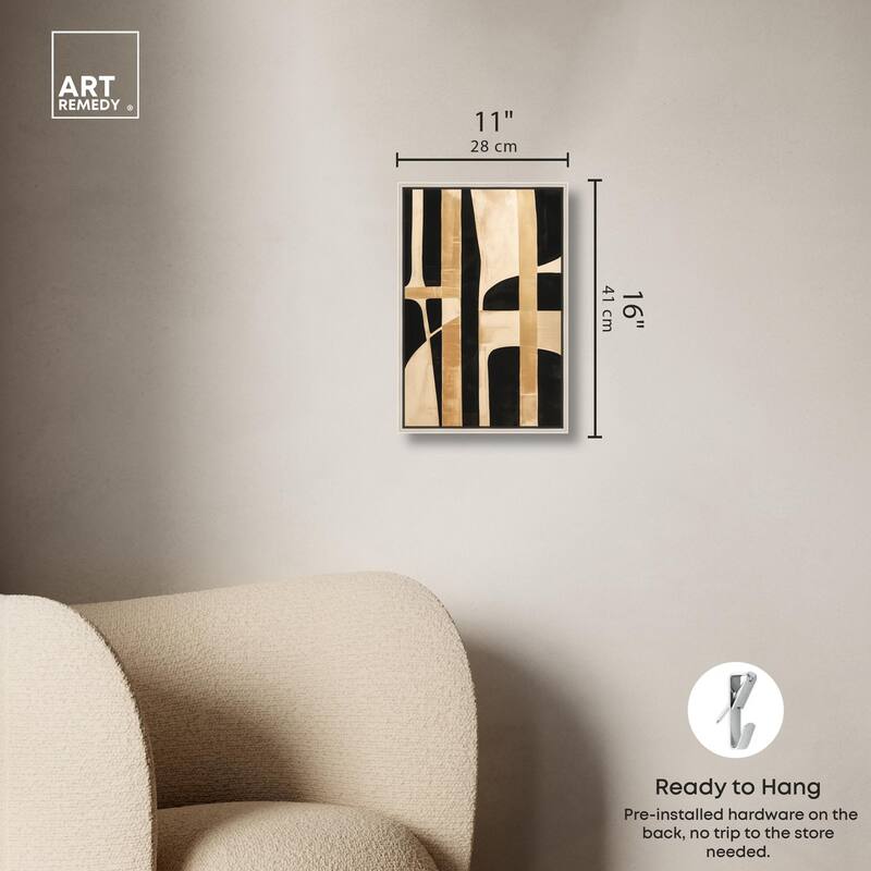 Noir and Gold I Canvas by Art Remedy