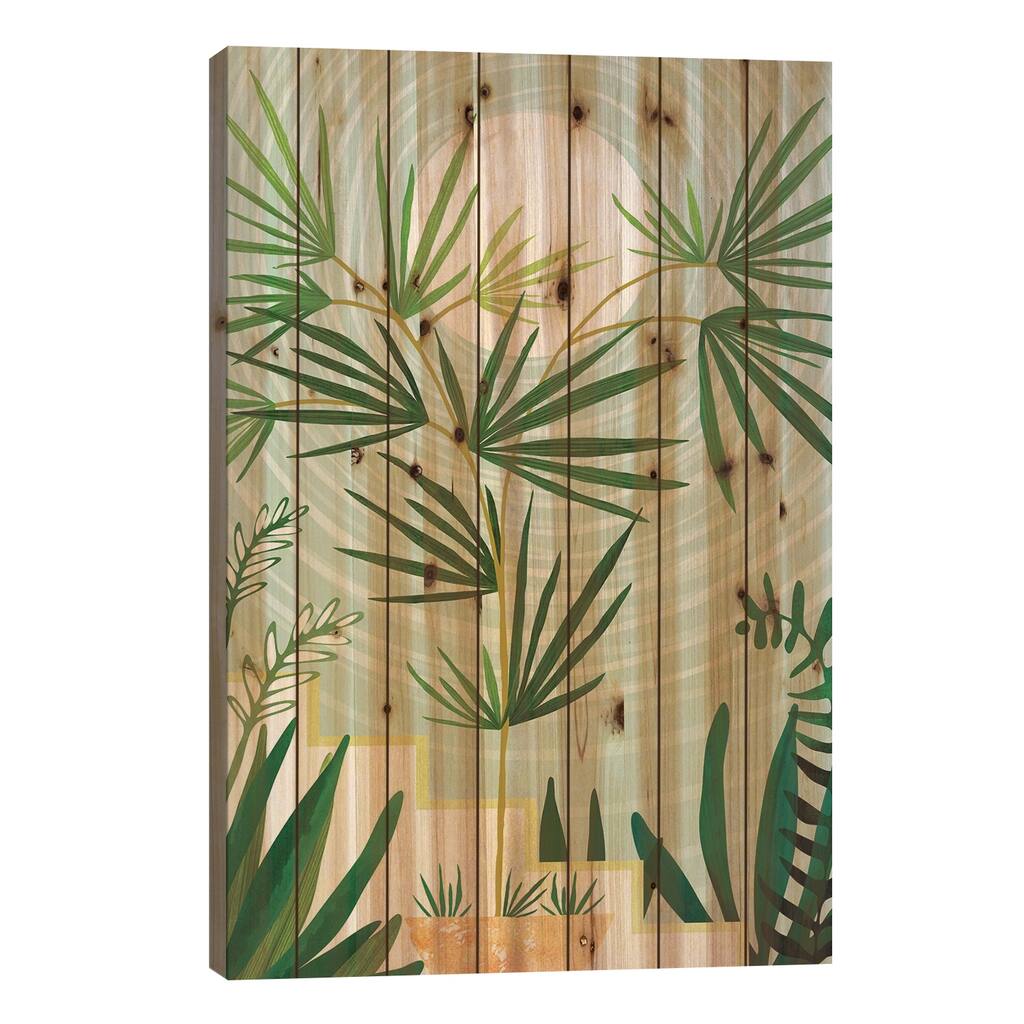 Summer Moon Print On Wood by Modern Tropical - Multi-Color