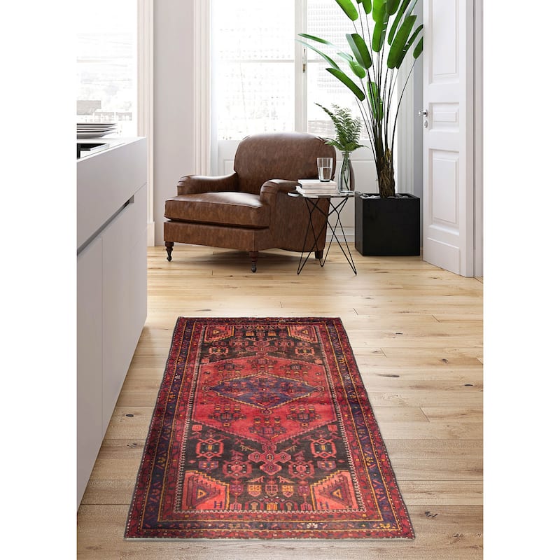 ECARPETGALLERY Hand-knotted Andelz Red Wool Rug - 3'7 x 6'11