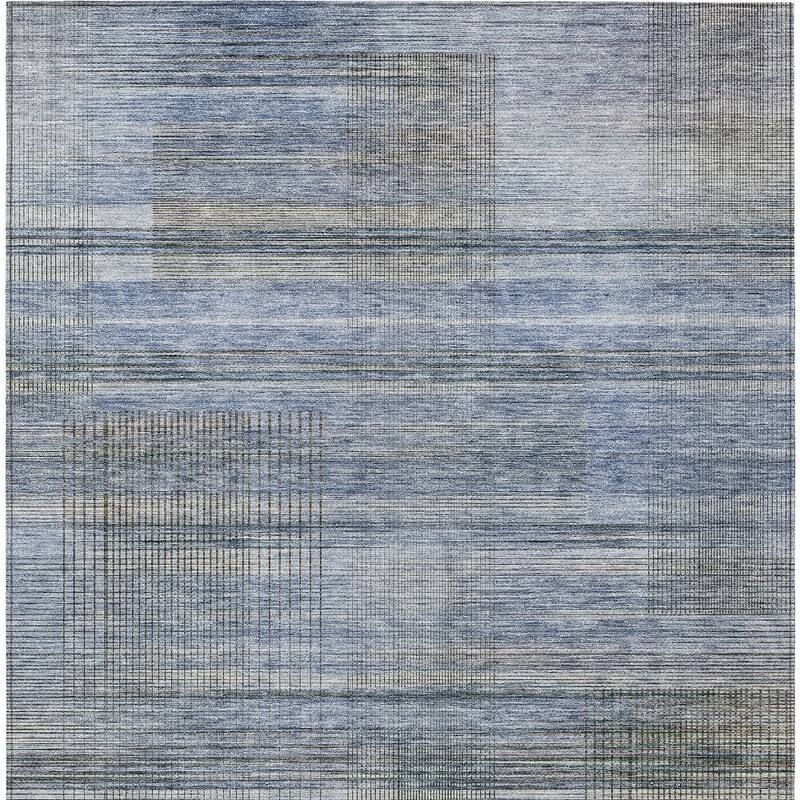 HomeRoots Striped Transitional Rectangle Outdoor Rug