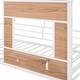 preview thumbnail 10 of 11, Metal and Wood Bunk Bed with Roof Design and Safety Rails