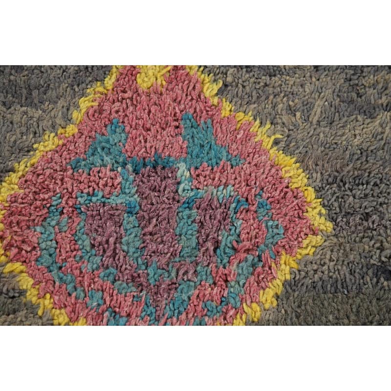 Geometric Plush Moroccan Oriental Area Rug Handmade Wool Carpet - 8'11" x 12'6"