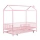 preview thumbnail 6 of 26, Kids and Baby House-Shaped Metal Twin Size House Bed with Fence and Trundle