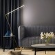 preview thumbnail 2 of 3, Brightech Libra LED Dimmable Floor Lamp - Brass