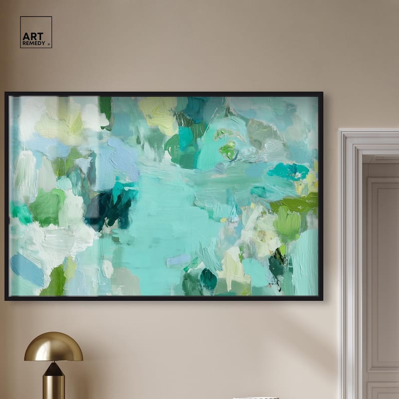 Alista Green Blues Shadowbox by Art Remedy