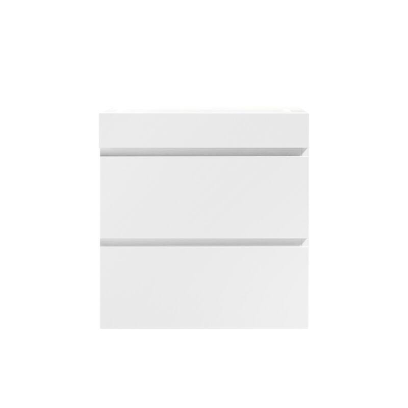 Rectangle Integrated Solid Surface Bathroom Sink with Overflow