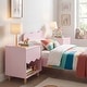preview thumbnail 15 of 18, Costway Kids Nightstand, Toddler Scalloped Side Table with Wide Top &