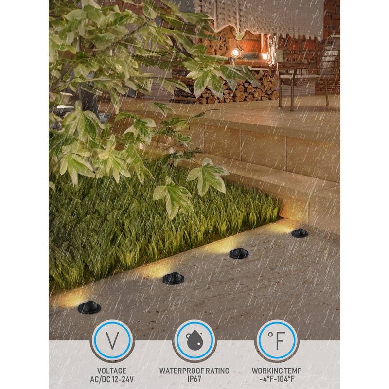 5W 5CCT LED In-Ground Well Light, IP67 Waterproof, 12–24V AC/DC