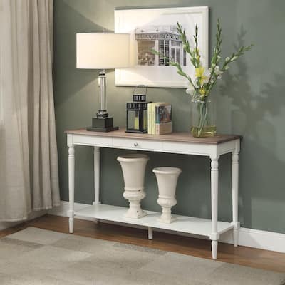 Convenience Concepts French Country 1 Drawer Console Table with Shelf
