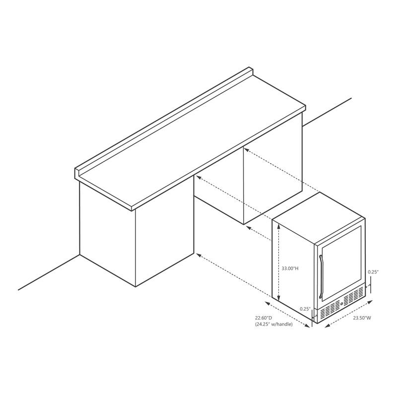 Newair 24" Built-in 177 Can Beverage Fridge in Stainless Steel with Precision Temperature Controls, Adjustable Shelves,
