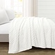preview thumbnail 10 of 8, Lush Decor Super Cozy Ultra Soft Sherpa Jacquard Geo Bedspread/Blanket