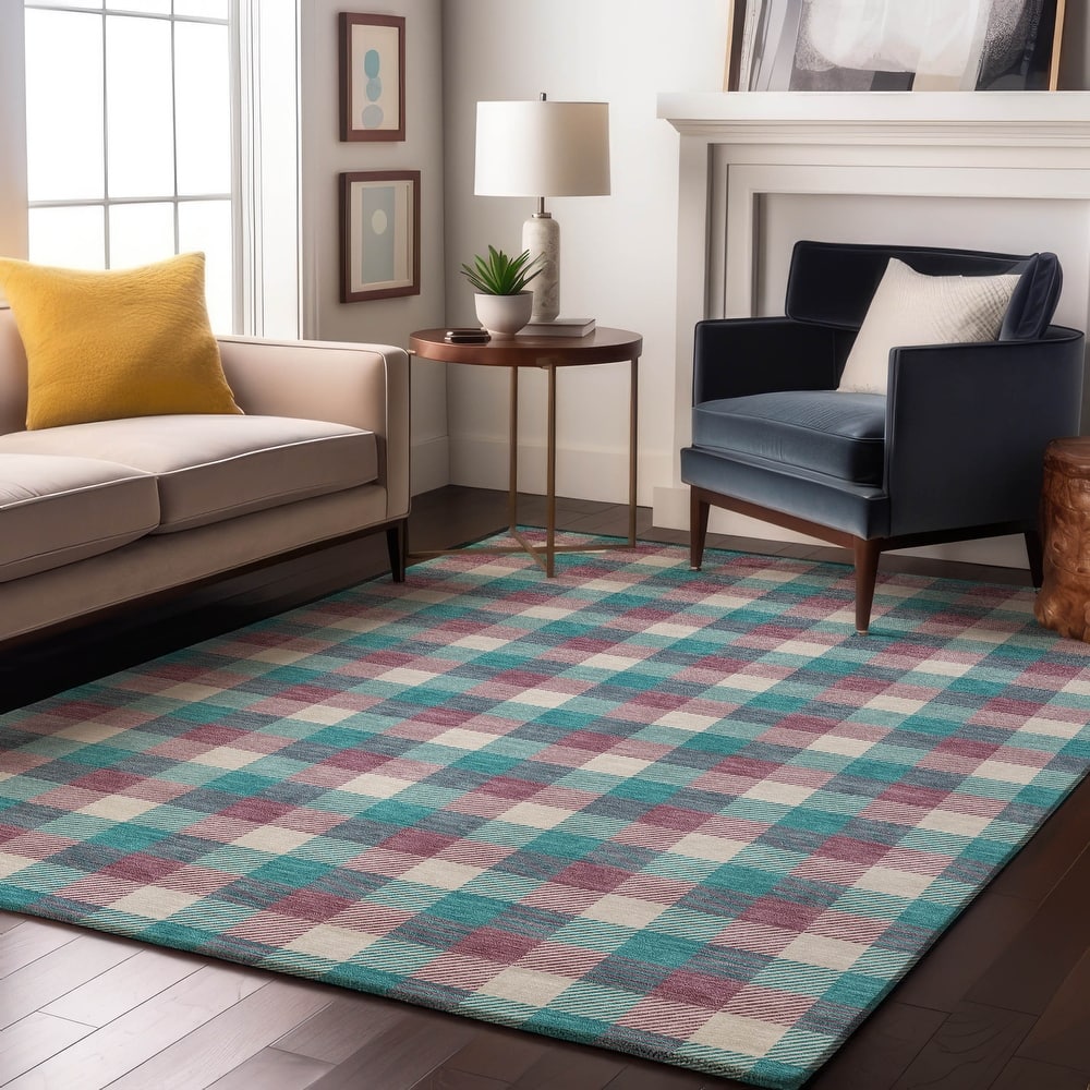 Premium Washable Super Soft Plaid Mayfield Rug