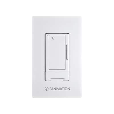 Ceiling Fan Wall Control with Receiver - 3 Speed Fan - White