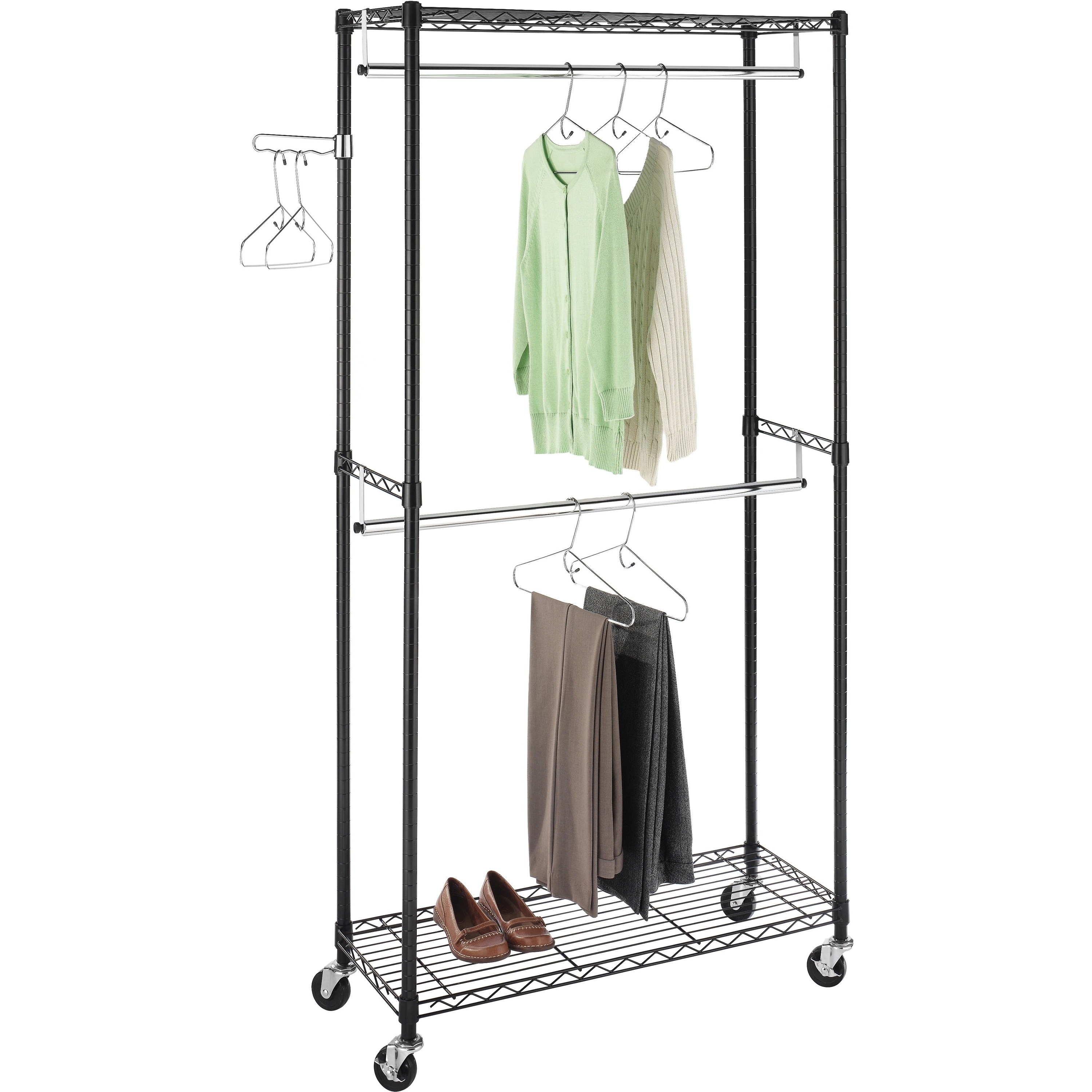 TRINITY EcoStorage® Chrome Rolling Garment Rack