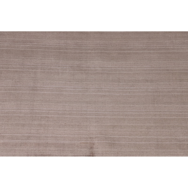 Striped Beige Gabbeh Oriental Area Rug Handmade Wool Carpet - 7'5" x 9'9"