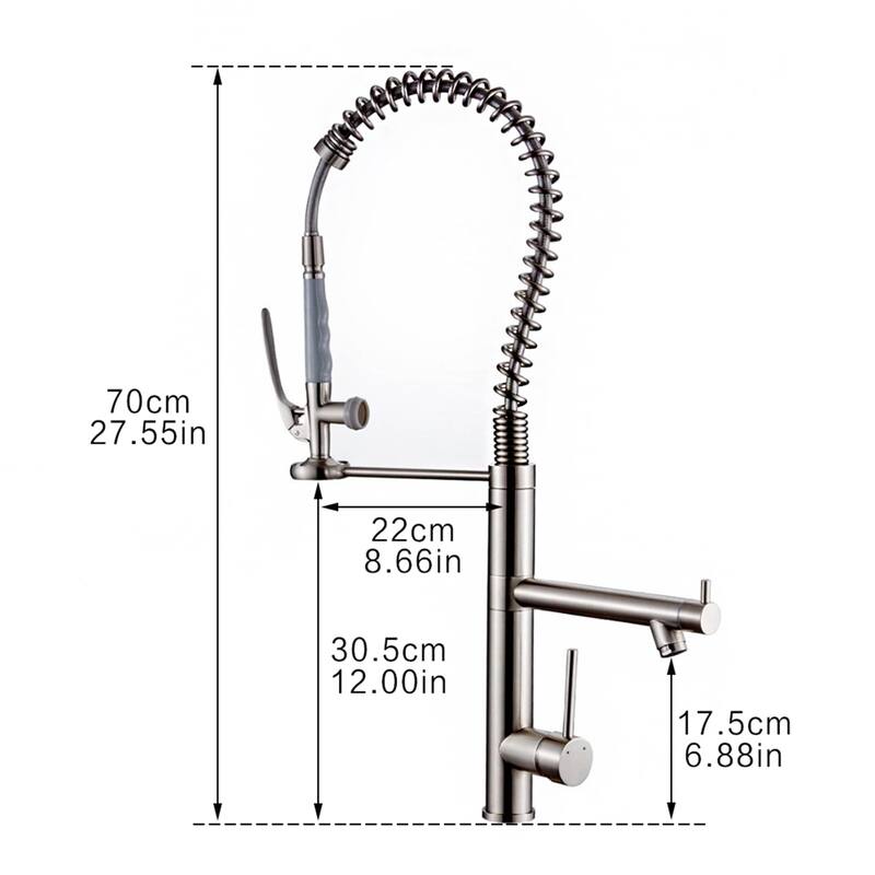 Commercial Pull Down Kitchen Sink Faucet Brushed Nickel Modern Single Handle Kitchen Faucets With Sprayer One Hole Basin Taps