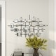 preview thumbnail 10 of 18, Black Metal Geometric Home Wall Decor with Square Mirrored Accents