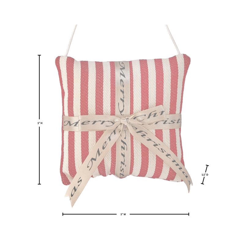 5" Fabric Pillow Ornament Set of 3