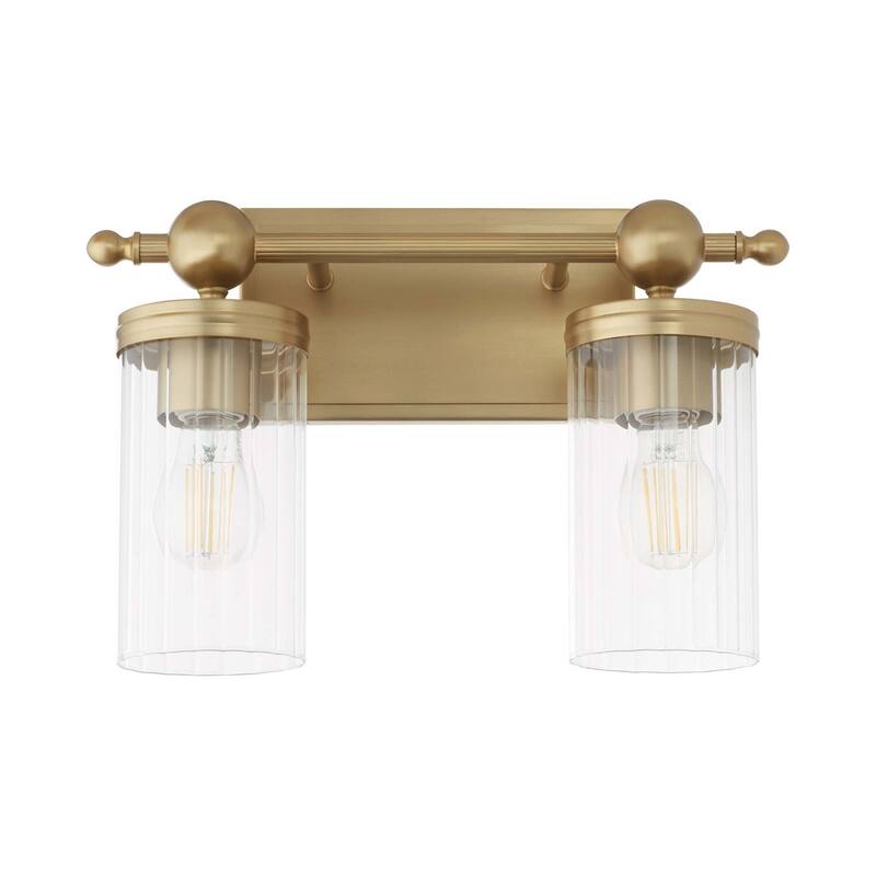 Quorum International 560-2 Lee Boulevard 2 Light 15" Wide Vanity Light - Aged Brass