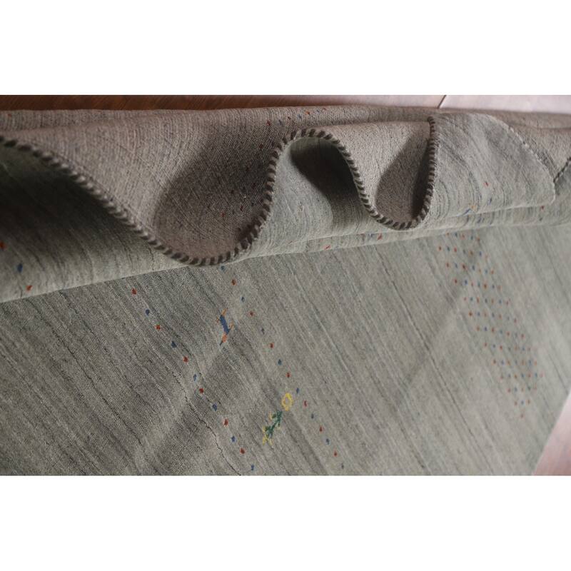 Tribal Gabbeh Oriental Area Rug Hand-Knotted Wool Carpet - 6'6"x 9'9"