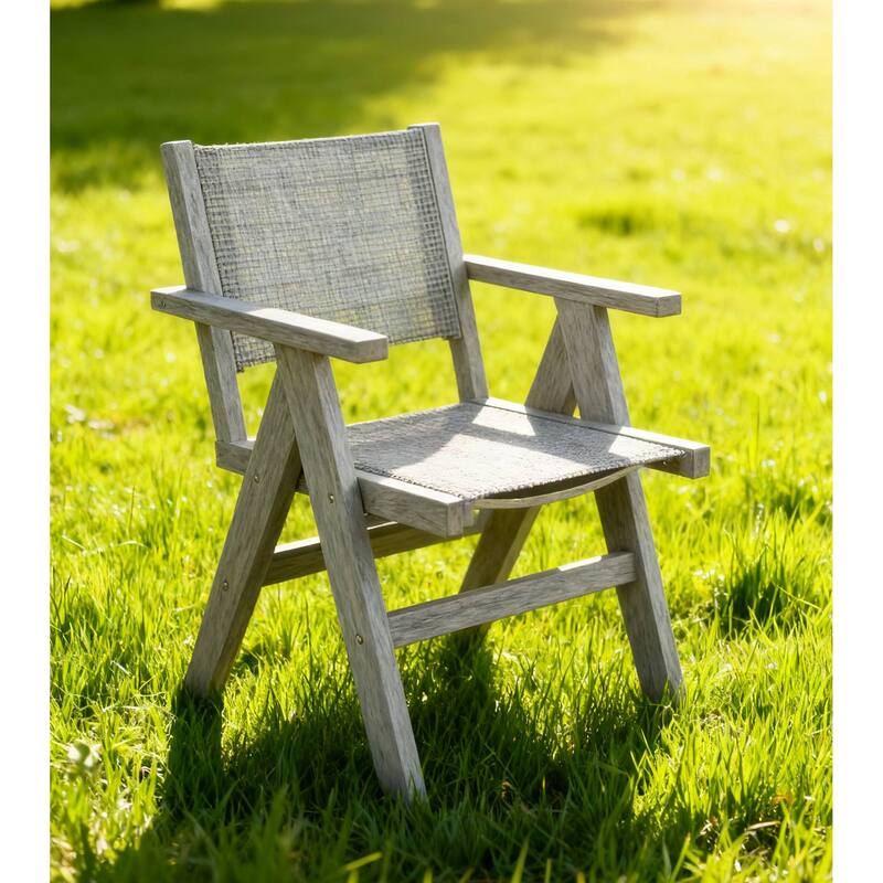 Rossetta Outdoor All-Season Woven Checkered Design Weather-Resistant Chair