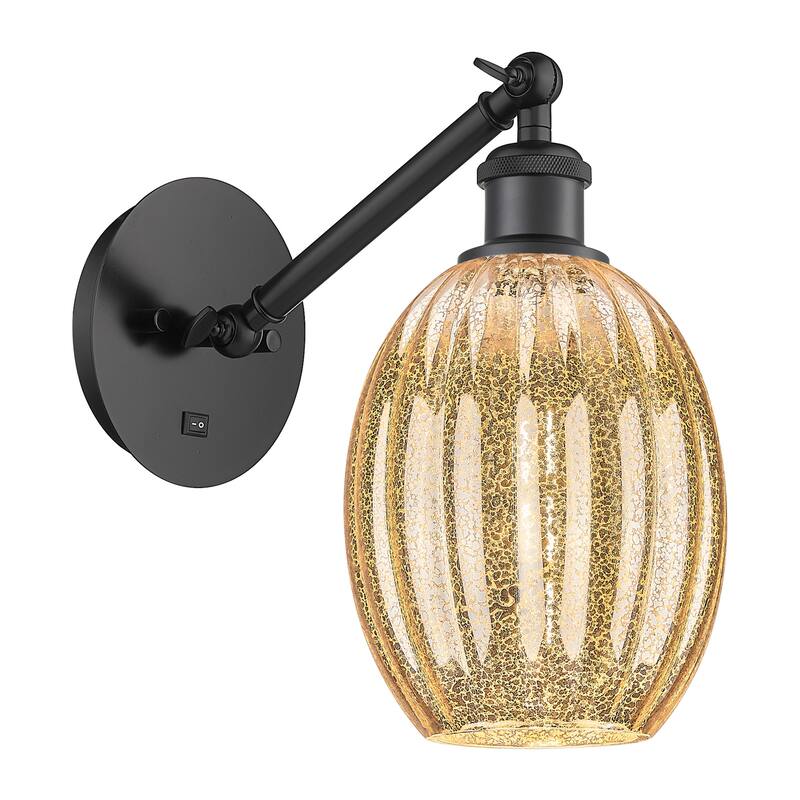 Innovations Lighting 317-1W-11-7 Preston Sconce Preston 11" Tall Wall - Matte Black / Mercury
