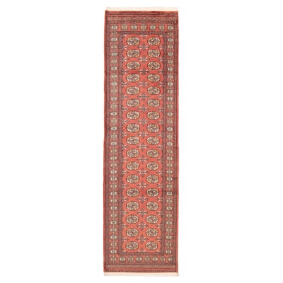 ECARPETGALLERY Hand-knotted Peshawar Bokhara Coral Wool Rug - 2'8 x 9'10