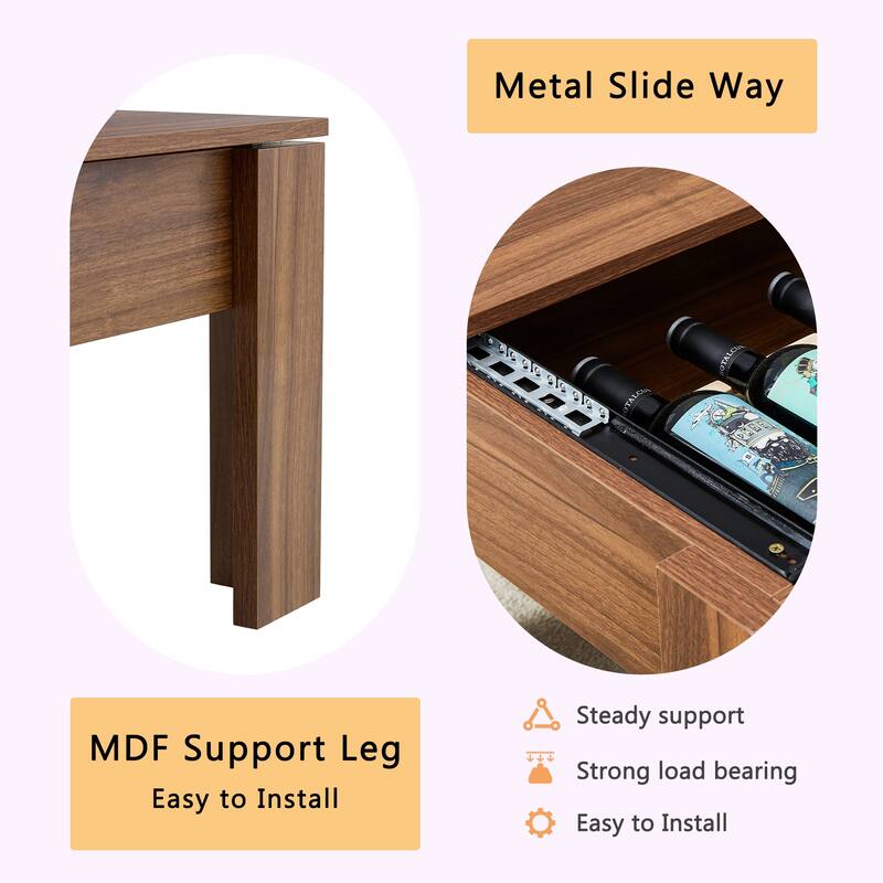 39.37" Lockable MDF Storage Table, Multi-Function Use