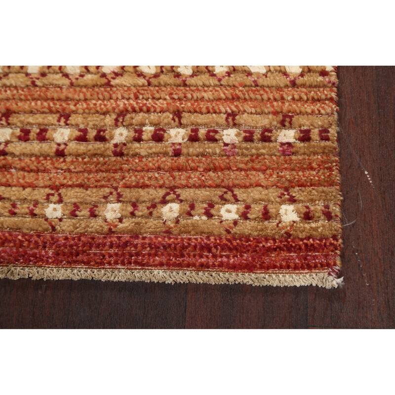Striped Gabbeh Kashkoli Oriental Runner Rug Hand-knotted Wool Carpet - 2'9" x 8'1"