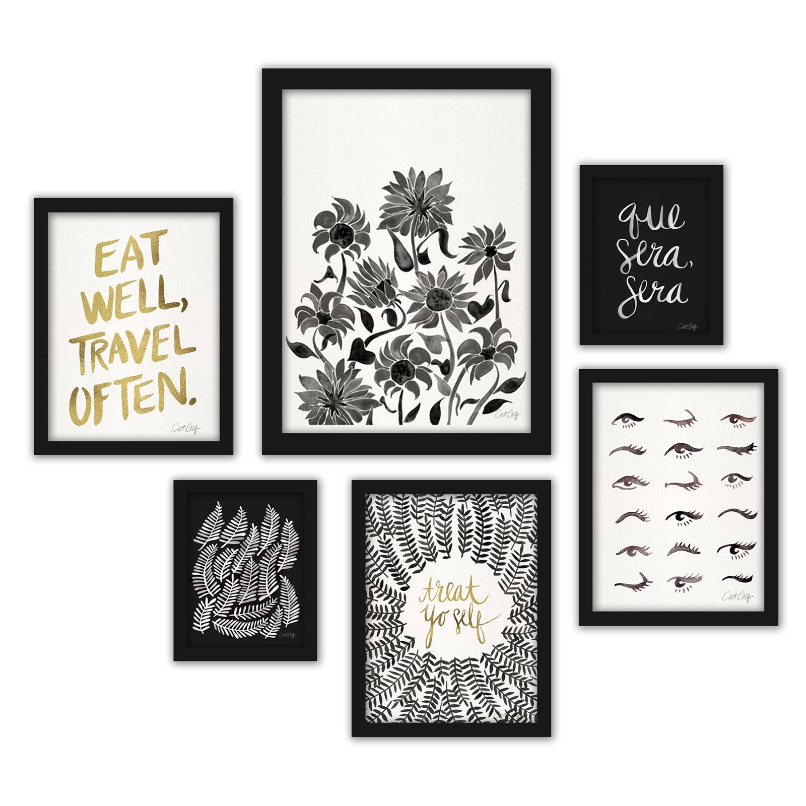 Black & White Modern 6 Piece Framed Print Gallery Wall Art Set Bed Bath & Beyond 29802430