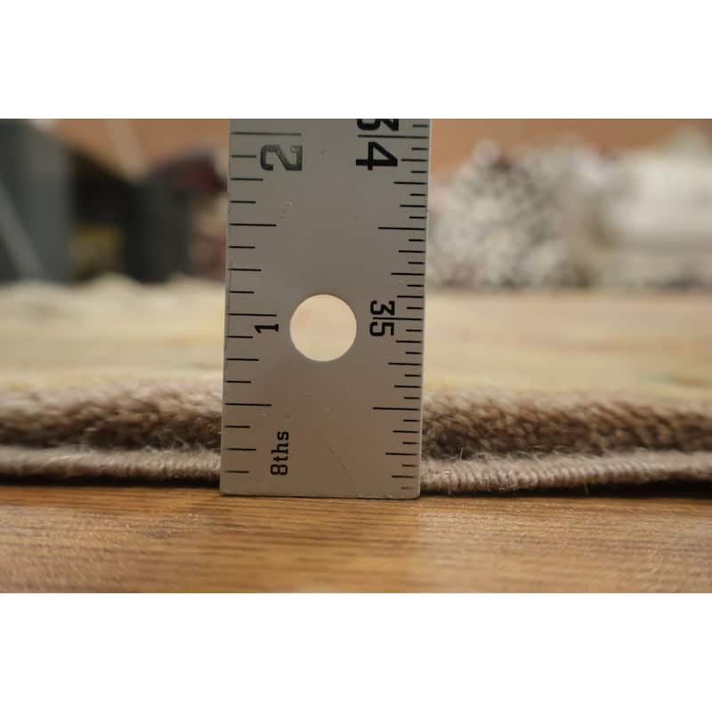 Hand Knotted Oriental 100% Wool Carpet Transitional Tribal Purples Oushak Area Rug - 10' 0'' X 7' 0''